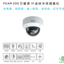 PMD20DNF 派爾高200 萬像素，全高清，晝 / 夜型，IP 迷你半球攝像機(jī)